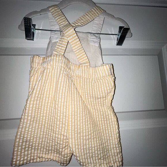 Tommy Bahama Infant Seersucker Stripe Print Overalls - Picture 5 of 6